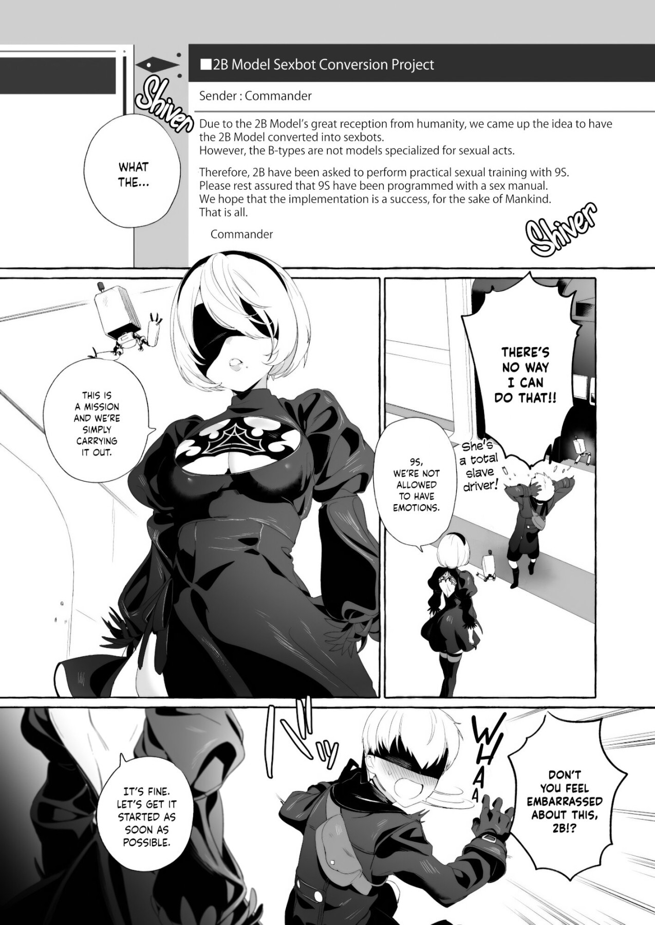 Hentai Manga Comic-2B Model Sexbot Conversion Project-Read-2